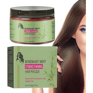 Houssem Crème capillaire au romarin   Masque capillaire revitalisant en profondeur au romarin naturel   Produits de soins capillaires nourrissants pour pointes fourchues, cheveux abîmés et cheveux - Publicité