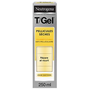 Neutrogena T/Gel Shampoing Antipelliculaire Pellicules Sèches, Cheveux Secs et Abîmés, 250 ml - Publicité