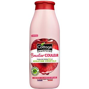 Cottage Shampoing Bouclier Couleur à la kératine végétale Cheveux colorés ou méchés 97% d'ingrédient d'origine naturelle Flacon 100% recyclé 250ml - Publicité