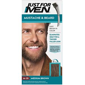 Just for Men Juste pour Men Moustache, barbe et les pattes, Medium Marron, kit (lot de 10) - Publicité