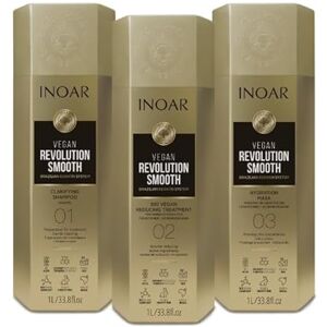 INOAR VEGAN REVOLUTION SMOOTH d' 3 Litres Shampoing, traitement et masque - Publicité