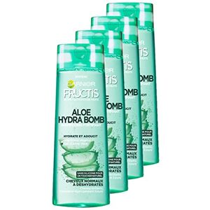 Garnier Fructis Shampooing Aloe Hydra Bomb pour Cheveux Normaux à Déshydratés 1 L Lot de 4 - Publicité