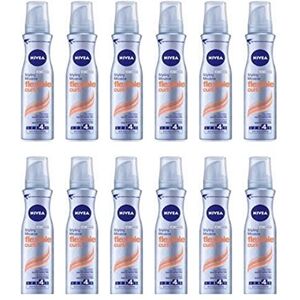 NIVEA Lot de 12 flacons de mousse pour cheveux, modèle Boucles extra fortes, 150 ml - Publicité