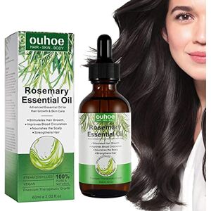 Gusengo 60ml Huile Romarin Huile Romarin 100 Pure pour Cheveux, Sérum Capillaire Bio pour Nourrir Le Cuir Chevelu Et Stimuler La Croissance des Cheveux, Strengthens Hair - Publicité