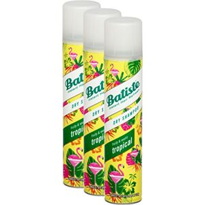 Batiste shampooing sec, Noix de coco et Exotique Tropical, frais cheveux, pour tout types de cheveux, lot de 3 x 200 ml - Publicité