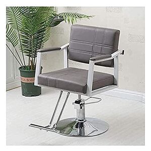 VisEnt Chaise hydraulique pour le travail ou la maison, chaise de barbier hydraulique, chaises de barbier pour cheveux hydrauliques inclinables robustes (420 lb) (couleur : marron) (gris) conv (marron) - Publicité