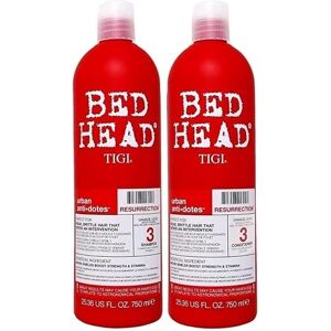 Bedhead by TIGI   Ensemble de shampooing et revitalisant Resurrection   Soins capillaires pour cheveux cassants et abîmés   Formule de soin puissante et régénérante   2 x 750 ml - Publicité