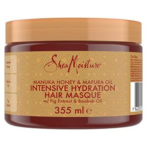 SHEA MOISTURE Masque Super Hydratant Miel de Manuka & Huile de Mafura pour cheveux très secs et abîmés Soigne et Hydrate intensément 355ml - Publicité