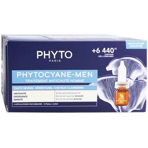 Phytocyane Traitement Cheveux Homme Antichute Sévère 12 Ampoules