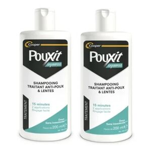 Pouxit Shampoing Traitant Poux & Lentes 2x200 ml