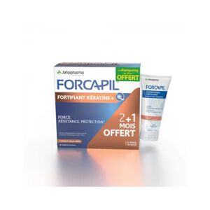 Arkopharma Forcapil Pack Fortifiant Kératine+ 180caps + Shampoo 30ml - Publicité