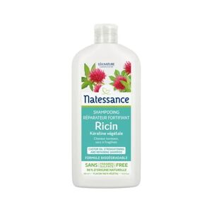 Natessance Shampooing Réparateur à l'Huile de Ricin et Kératine Végétale 500ml - Publicité