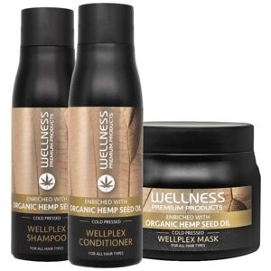 Wellness Premium Product Trio shampooing, masque & conditionneur Wellplex Wellness - Publicité