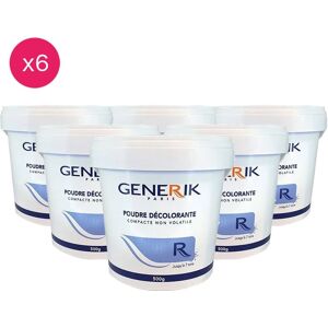 Generik Pack de 6 poudres de décoloration bleue GENERIK 500G