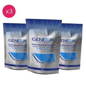 Generik Pack de 3 poudres de décoloration à la kératine GENERIK 500G