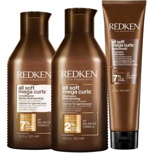 Routine cheveux bouclés All Soft Mega Curls Redken - Publicité