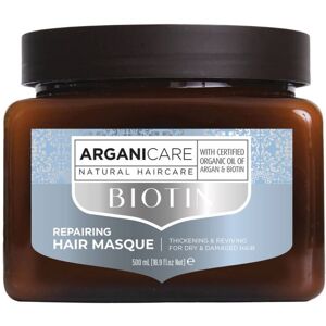 Masque hydratant réparateur cheveux secs Biotine Arganicare 500ML - Publicité