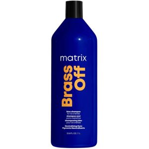 Shampoing Neutralisant de reflets indésirables orangés/cuivrés Brass Off Matrix 1L - Publicité