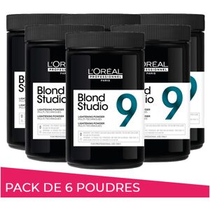 Pack de 6 poudres éclaircissantes 9 tons Blond Studio L'Oréal Professionnel - Publicité