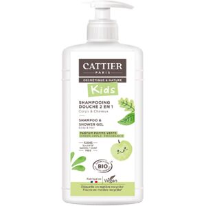 Shampooing Douche 2 en 1 Kids Pomme Verte Bio Cattier 500ml - Publicité