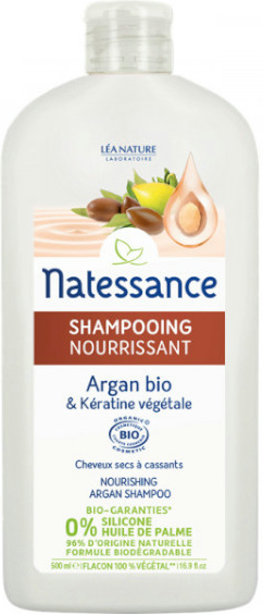 Natessance Shampoing Nourrissant Argan Bio et Kératine Végétale 500ml