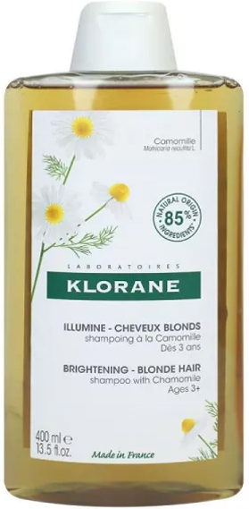 Klorane Camomille Shampooing Illuminateur Cheveux Blonds 400ml