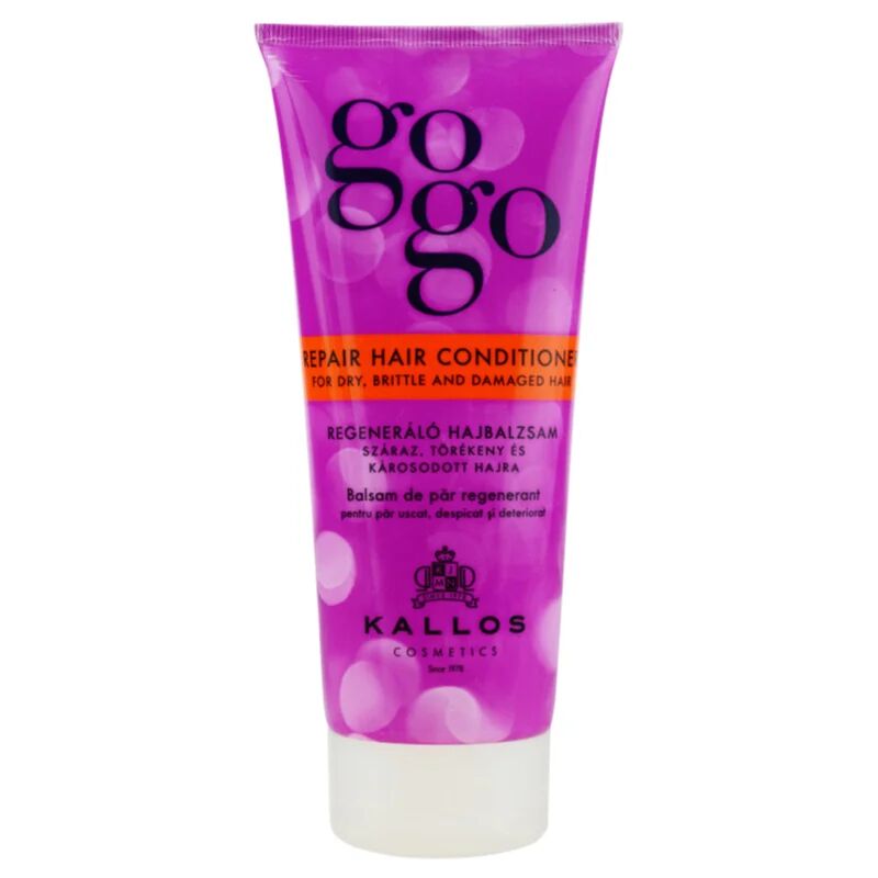 Kallos Gogo après-shampoing régénérant pour cheveux secs et abîmés 200 ml