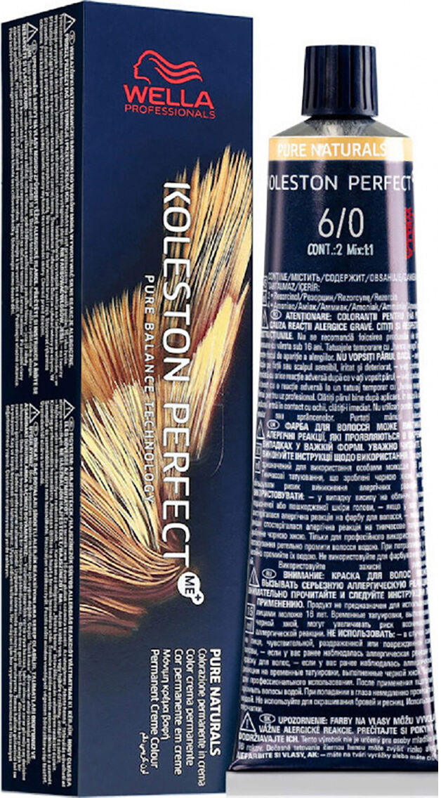 Coloration Koleston Perfect Me+ Pure Naturals Wella 60ml - Teinte 4/0