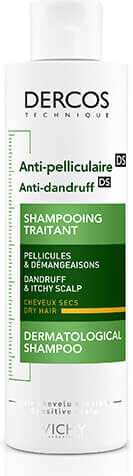 Shampooing Antipelliculaire Traitant Cheveux Secs Dercos Vichy 200ml