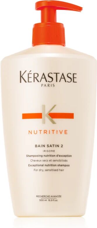 Kérastase Nutritive Bain Satin 2 Exceptional Nutrition Shampoo for Dry, Sensitised Hair 500 ml