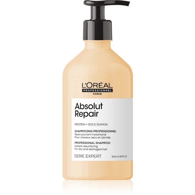 L’Oréal Professionnel Serie Expert Absolut Repair Gold Quinoa + Protein Deeply Regenerating Shampoo for Dry and Damaged Hair 500 ml