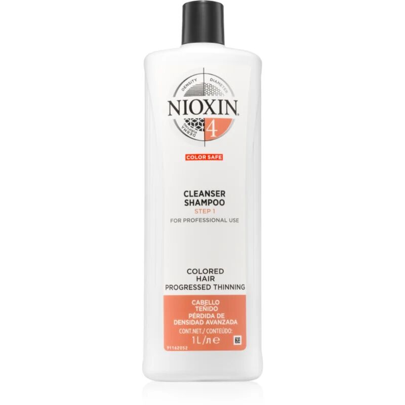 Nioxin System 4 Color Safe Cleanser Shampoo Gentle Shampoo For Damaged And Colored Hair 1000 ml