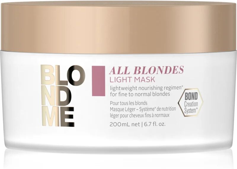 Schwarzkopf Professional Blondme All Blondes Light Nourishing Mask For Fine To Normal Hair 200 ml