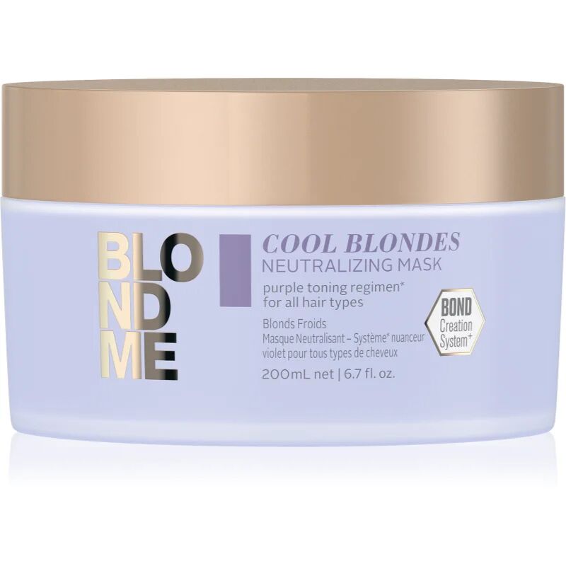 Schwarzkopf Professional Blondme Cool Blondes Nourishing Mask for Yellow Tones Neutralization 200 ml