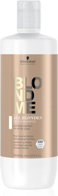 Schwarzkopf Professional Blondme All Blondes Detox Cleansing Detoxifying Shampoo For Blondes And Highlighted Hair 1000 ml