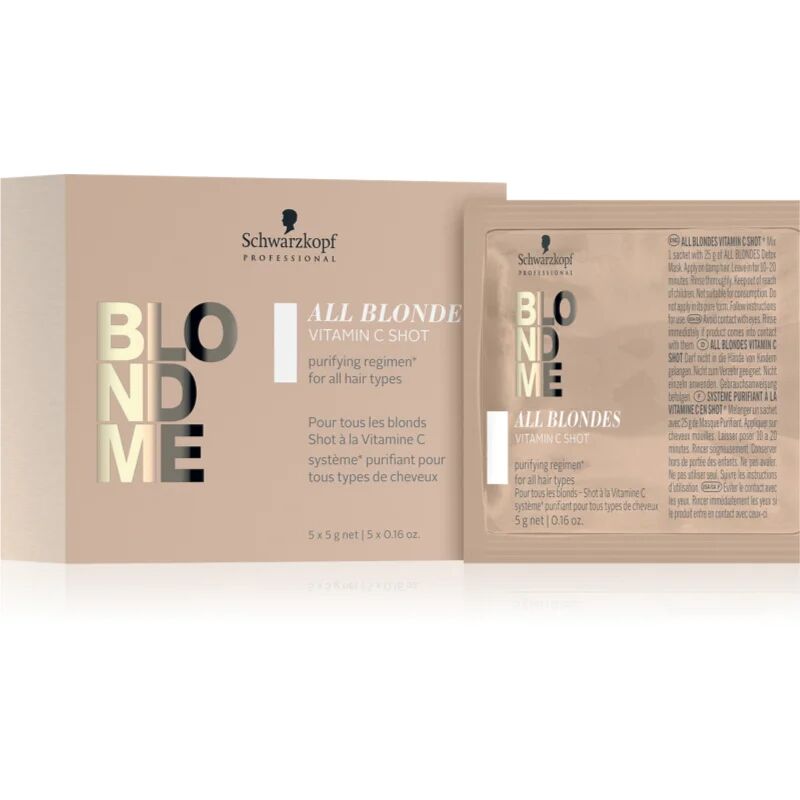 Schwarzkopf Professional Blondme All Blondes Vitamin C Shot Vitamin Concentrate For Blondes And Highlighted Hair 5x5 g