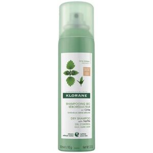 Klorane Capelli Klorane Ortica - Shampoo Secco Sebo-Regolatore Capelli Grassi Scuri, 150ml