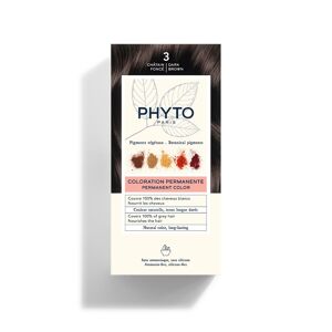 Phyto color 3 Castano Scuro Colorazione Permanente Senza Ammoniaca