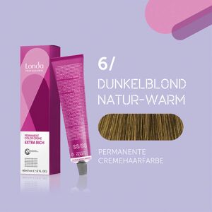 Londa Colore per capelli in crema permanente Extra Rich 6/ Biondo Scuro Naturale Caldo, Tubo 60 ml