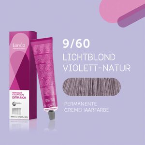 Londa Colore per capelli in crema permanente Extra Rich 9/60 Violet Nature, Tubo da 60 ml