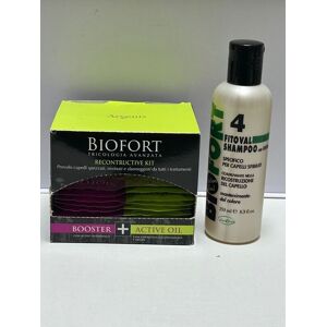 Shampoo Ricostruttore Biofort 250 Ml  Piu' 10 Bustine Kit Riconstruzione Biofort 10 Ml