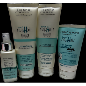 Kit Ricostruzione Retro' Plastica Capillare Shampoo 250 Ml Maschera 250 Ml Termoattivatore 100 Ml Silk Cream 150 Ml