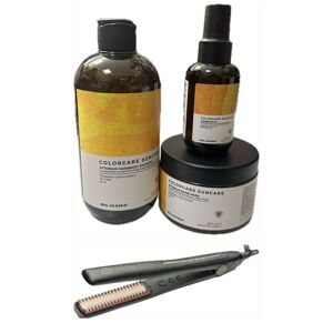 Kit Solari Elgon Shampoo+mask+spray Con Piastra Retro' Comb Hair Straightener In Omaggio Borsa Mare Elgon