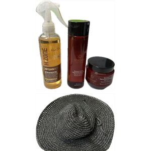 Kit Mare Con Shampoo Solaire 250 Ml Maschera 200 Ml Con Spray Corpo Capelli H-Zone 250 Ml In Omaggio Cappello Mare