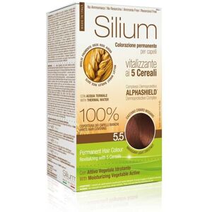 Silium Colorazione Permanente Capelli Crema Castano Chiaro Mogano 5.5