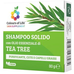 Colours Of Life Shampoo Solido  Con Olio Di Tea Tree 80g