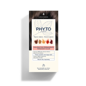 Phyto (Laboratoire Native It.) Phyto Phytocolor 4 Castano Colorazione Permanente Per Capelli - Kit da 50ml