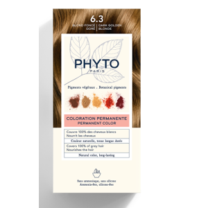 Phyto (Laboratoire Native It.) Phyto Phytocolor 6.3 Biondo Scuro Dorato Colorazione Permanente Per Capelli - Phytocolor Tinta Per Capelli
