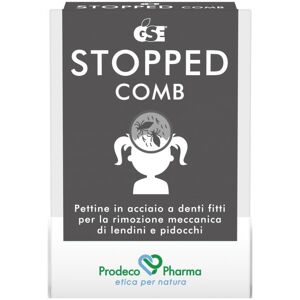 Prodeco Pharma Srl GSE Stopped Comb Pettine Pidocchi 1 Pezzo - Pettine Professionale per la Rimozione Efficace di Lendini e Pidocchi