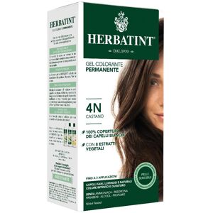 Antica Erboristeria Spa Herbatint - Tintura Per Capelli Gel Permanente 4N Castano 150 ml - Senza Ammoniaca